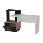 Modern Computer Desk with Drawer & Stylish Side Storage Unit - Image 3
