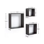 Elegant 3-Piece Floating Cube Shelf Set P#-013 - Image 2