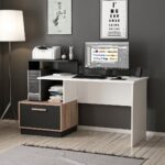 Modern Computer Desk with Drawer & Stylish Side Storage Unit - Image 4