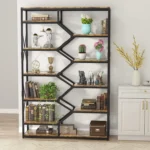 Industrial 6-Tier Open Bookshelf – Spacious Storage & Display Stand P#-051 - Image 2
