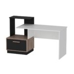 Modern Computer Desk with Drawer & Stylish Side Storage Unit - Image 5