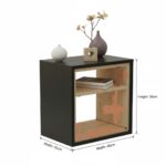 Modern Open Shelf MDF Two Tone End Table P#-070 - Image 2