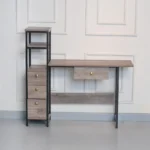 Multifunctional Computer Desk | Writing Table with Attached Side Storage and Display Shelves P#-017 - Image 8
