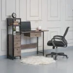 Multifunctional Computer Desk | Writing Table with Attached Side Storage and Display Shelves P#-017 - Image 2