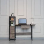 Multifunctional Computer Desk | Writing Table with Attached Side Storage and Display Shelves P#-017 - Image 4