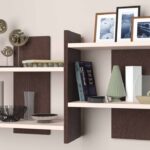 Geometric Two-Tone Wall Mounted Floating Shelf