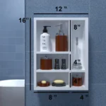 Waterproof PVC Bathroom Storage Organizer Wall-Mounted Shelf P#-054 - Image 2