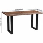 Modern Wooden Console Table with Heavy Metal Frame P#-041 - Image 2