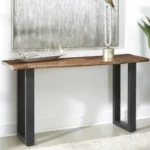 Modern Wooden Console Table with Heavy Metal Frame P#-041
