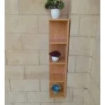 4-Compartment Slim Bookshelf – Corner Display shelf P#-033 - Image 2