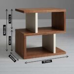 S-Shape Wooden Floating Wall Shelf – Two-Tone Designer Display Rack P#-079 - Image 2