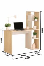 Stylish Study Table with Built-in Bookshelf - Image 3