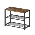Stylish Metal & Wood Shoe Rack – Modern Home Organizer P#-057 - Image 4