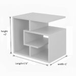 Stylish MDF Side Table with Open Storage | New Modern P#-025 - Image 2