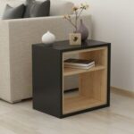 Modern Open Shelf MDF Two Tone End Table P#-070