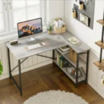 L-Shaped Writing & Work Desk with Shelf Configuration P#-048 - Image 3