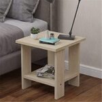 Modern Two-Tier End Table with Open Storage Shelf