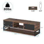Modern Floating TV Console | Wall-Mount Media Cabinet with Storage Shelves P#-055 - Image 2