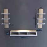Modern Floating TV Stand with Wall-Mounted Display Shelves P#-075 - Image 3