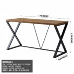 X-Frame Industrial Study Table – MDF with Powder-Coated Steel P#-032 - Image 2