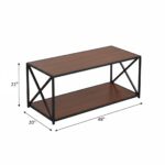Stylish 48" Centre Table with Lower Shelf – powder coated metal frame P#-038 - Image 2