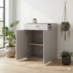 Modern Multi-Purpose Storage Cabinet with Drawer - Image 2