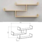 Z-Shaped Interlocking Floating Wall Shelf – Modern Geometric Display Unit P#-069 - Image 2