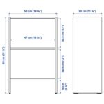 White 2-Tier Compact Bookshelf – Modern Style - Image 2