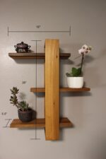 Unique 3-Tier Staggered Floating Wall Shelf - Image 2