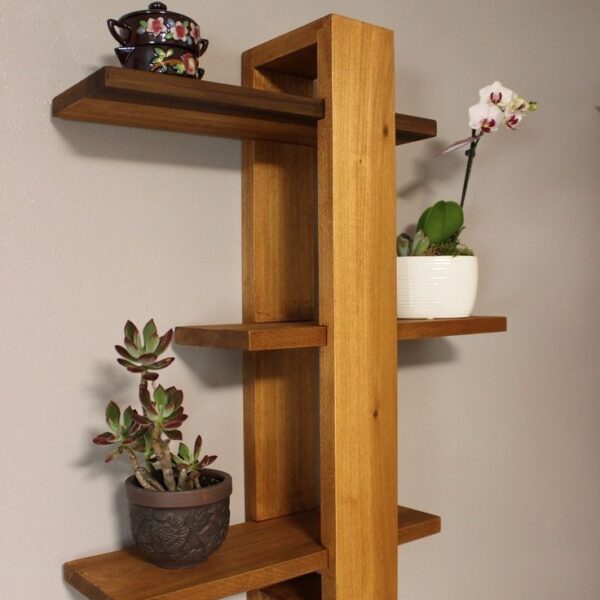 Unique 3-Tier Staggered Floating Wall Shelf