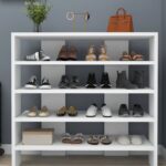 Modern White 5-Tier Open Shoe Rack Organizer - Image 3