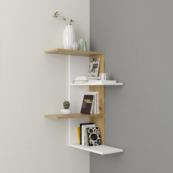 Space-Saving L-Shaped Corner Shelf