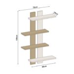 Modern 4-Tier Two-Tone Floating Wall Shelf – Display Unit - Image 2