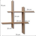 Modern Crisscross Interlocking Wall Shelf – Floating Geometric Display Rack - Image 2