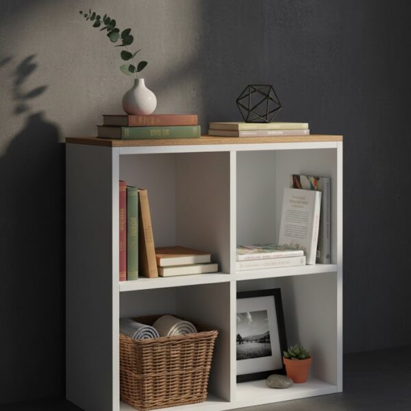 Modern 4-Cube Storage Organizer with MDF wood