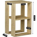 Modern Geometric 2-Tier Side Table / Bedside Table with Open Shelves - Image 2