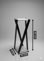 Modern Tall Accent Table with Bold Leg Design - Image 2