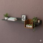 36-Inch Modern Floating Wall Shelf with Open Cube Storage