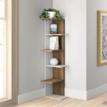 Modern Vertical Zigzag Floor-standing shelf rack for Corners
