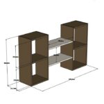 H-Shape Modern Wall Shelf | Display Shelf - Image 2