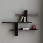 Contemporary Interlocking Floating Shelf - MDF Dark Brown - Image 3