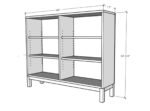 48" Modern Asymmetrical Open Bookcase -MDF Freestanding Shelf - Image 2