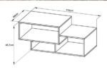Modern Staggered Coffee Table with Open Shelves – Dual-Tone Wood & White Finish - Image 2