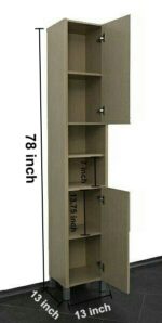 78" Tall Narrow Freestanding Storage Cabinet with Doors and Shelves - Image 2