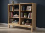 48" Modern Asymmetrical Open Bookcase -MDF Freestanding Shelf