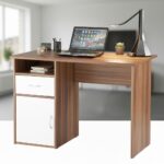 Modern 42-Inch Computer Desk with Storage Cabinet and Drawer