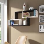 Modern Geometric Interlocking Floating Wall Shelf - 42"