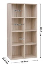 Modern 8-Cube Open Bookshelf – Light Oak Finish - Image 2