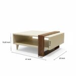 Modern Geometric Coffee Table – Two-Tone Elegance - Image 2