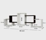 Modern 5-Piece Interlocking Geometric Floating Wall Shelf - Image 2